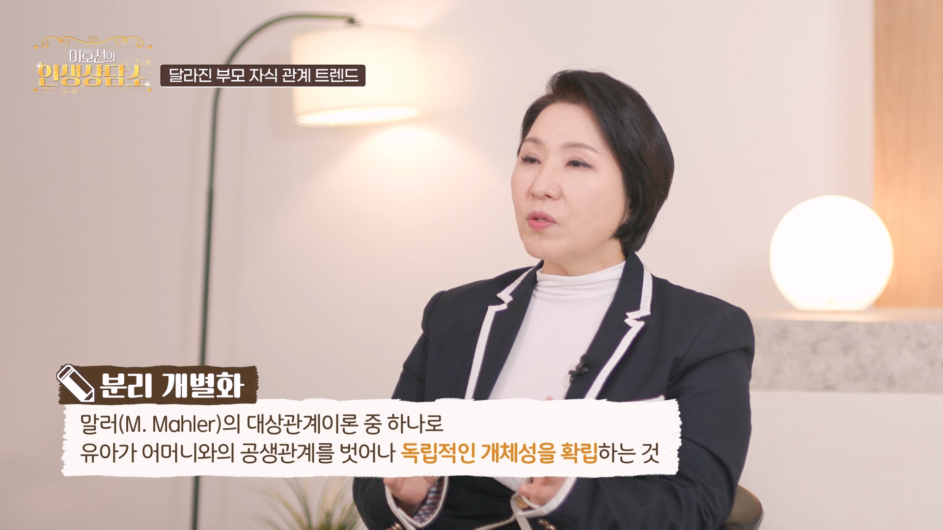 분리 개별화 - 유아가 어머니와의 공생관계를 벗어나 독립적인 개체성을 확립하는 것